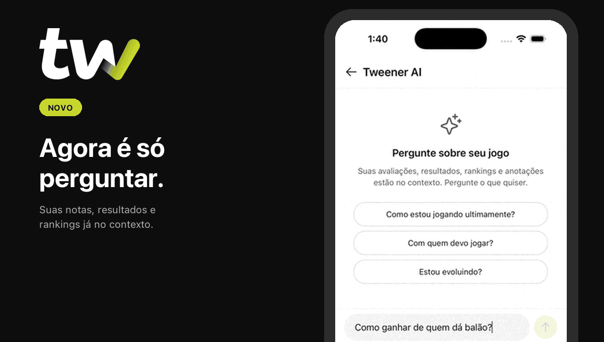 A Tweener AI respondendo como jogar contra quem só dá balão, com estratégias passo a passo